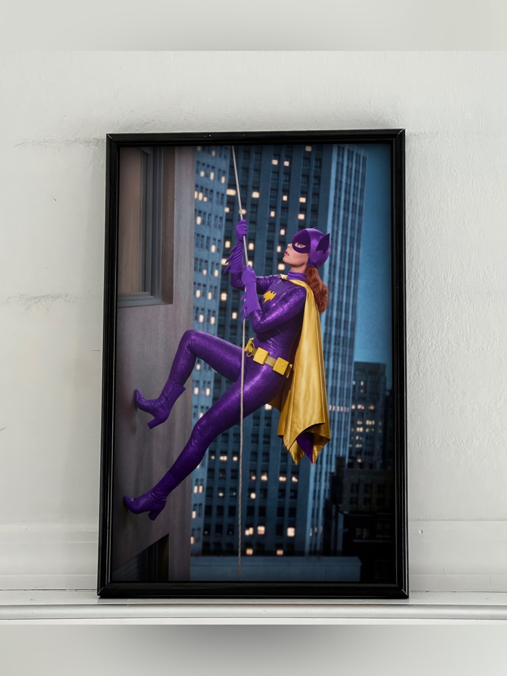 Batman Batgirl Yvonne Craig Pinup Girl Art Poster